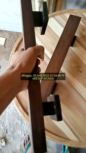 Handle Pintu Minimalis Kayu Jati & Gagang Pintu Finishing Siap Pakai