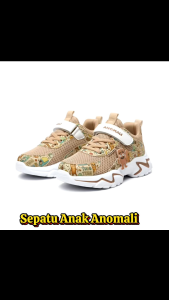 Sepatu Sekolah Perempuan/Cowok Kartun Anomali Design Menarik Bahan Premium Sol Karet Anti Slip Size 26-35