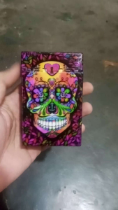 kotak box penyimpan rK bahan akrilik motif Skull/tengkorak