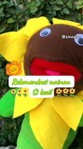 Boneka Muppet Mulut Gerak Karakter Bunga Matahari / Mainan Edukasi Hand Puppet