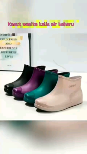 Kasut sawah bendang perempuan tinggi 15cm/Kasut kebun/High quality soft comfortable ladies waterproof rain boots
