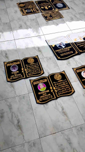 BATU NISAN MAKAM GRANIT BENTUK DATAR FULL DUDUKAN UKURAN 30X20 CM