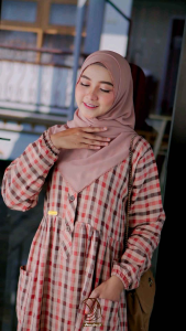 KORINA DRES - GAMIS KEKINIAN KATUN HARUKA KOTAK KOTAK BY ANNAIRA.ID