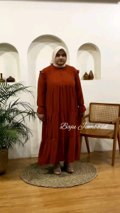 Gamis Jumbo XXXL Ld 130 - Ld 140cm Busui Bigsize Gamis Crinkle Airflow Terbaru