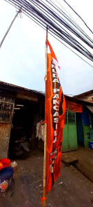 Umbul2 Loreng PEMUDA PANCASILA( ukuran 3mtr X50 cm)