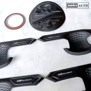 Paket Cover Handle Outer Pintu Tank cover Tutup Tangki Bensin Rush 2018 - 2024 Hitam Doff GR SPORT