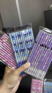 Pensil 2B Karakter Lucu Anak Sekolah 1 Lusin 12pcs Kuromi Doraemon Hellokitty stitch unicorn Spiderman