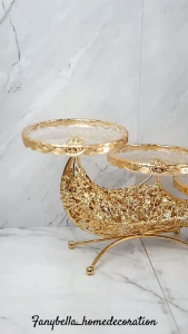 Tempat Nampan Baki Kaca Kristal & Logam Import: Dekorasi Rumah Mewah