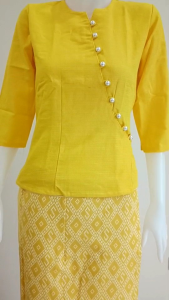 T&KCotton ชุดคอหยดน้ำ กระดูมป้าย ชุดพื้นเมือง ชุดชาวเหนือ ชุดไทยประยุกต์