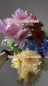 Bunga dahlia mawar palsu imitasi artificial dekorasi