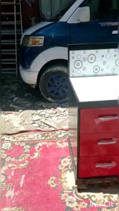 Lemari Dapur Meja Kompor Rak Piring 2 Pintu Premium