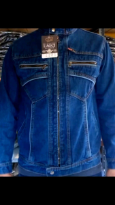 JACKET DENIM RESELETING ZIPER PRIA /JACKET JEANS KASUAL PRIA