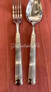 Roman Column Premium 18/10 Stainless Steel Spoon & Fork Set