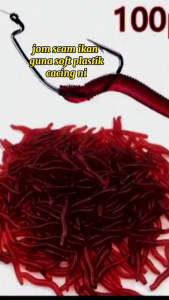 Umpang Mancing Cacing Palsu Softlure || 1 Pack Isi 50 Pcs