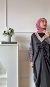 MARWAH KAFTAN WANITA SIMPLE ELEGAN LEBARAN