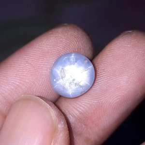 ANTIQUE Natural light blue sapphire DOUBLE STAR ceylon safir srilanka no treatment BODY GLASS