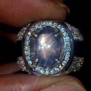 Natural Purple Sapphire Star Ceylon Safir Srilanka