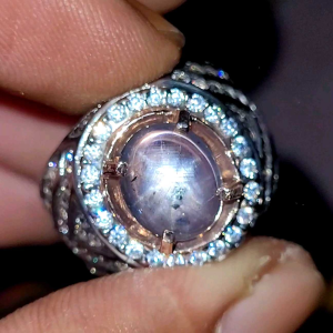 Natural Purple Star Sapphire Ceylon Safir Sri Lanka No Treatment