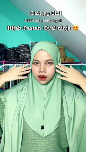 hijab oval phasmina iner 3in1 material jersey