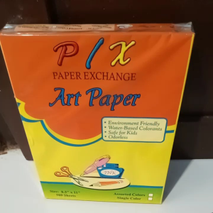 Art Paper (Assorted) 100% Recycled 1-Ply Letter Size 1 Bundle/500 Sheets