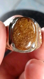 CINCIN BATU AKIK PASIR EMAS ASLI NATURAL ALAMI