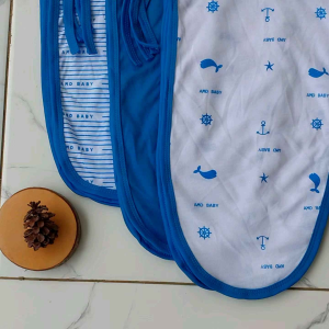 12pcs/6pcs/3pcs popok kain tali motif seri biru turkis amd baby