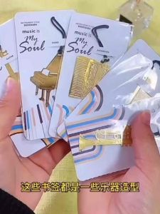 Gold Metal Bookmark Musical Instrument Metal Bookmark