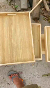 Khay gỗ đa năng có tay cầm dày 4cm dùng để bưng bê đồ ăn và đồ uống khay gỗ đa năng cao cấp