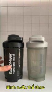 Bình Lắc Thể Thao 500ML Đựng Nước Tập Gym Thể Hình có quai xách tiện lợi