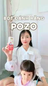 Bọt Đánh Răng Cho Bé PozoBiotic. Chiết Xuất Trà Xanh Chiết Xuất Cúc Tím An Toàn Khi Nuốt chai 60ml