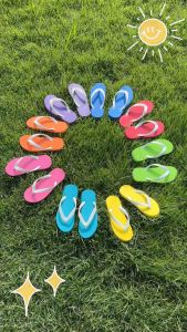 A5 รองเท้าแตะ รองเท้าผู้ชาย รองเท้าผู้หญิง รองเท้าแตะหูคีบ ทำจากยางพาราแท้ ยี่ห้อ ช้างamazon สีล้วน หูขาว นุ่มสบาย ไม่ดีดน้ำ