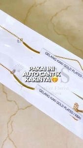 [GELANG KAKI] GOLD PLATED ANKLET GELANG KAKI TITANIUM GOLD EMAS MEWAH PERHIASAN GIFT ANNIVERSARY GIFT HADIAH HARI JADI VALENTINE DAY GIFT KADO ULTAH PACAR ULANG TAHUN PACAR ANNIVERSARY KENANG KENANGAN BRACELET JEWELRY BERLIAN DIAMOND KADO HIGH QUALITY