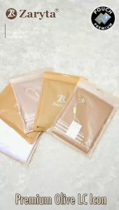 Hijab Segi empat polos premium olive lc Zarita voal exlusive paris