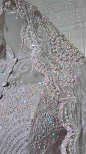 set kebaya akad nikah kebaya pesta tunik + slendang mutiara