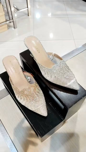 PETER KEIZA‼️ sandal selop pesta wanita hak heels 7cm mewah