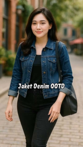 Womens High Quality Denim Jacket Dark Blue Medium Blue Light Blue Lightweight Tops