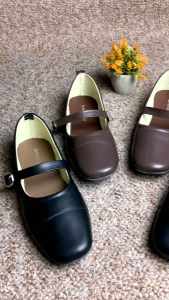Sepatu Flatshoes Wanita Mary Jane Cantik Viral Kekinian Terbaru Premium Import Quality 5156 Bisa Cod