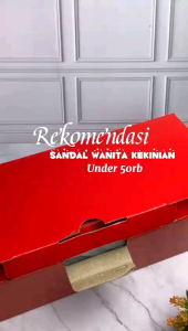 Sandal Wanita Flat Tali Silang Gesper Busah Empuk Anti Slip Fashion Wanita