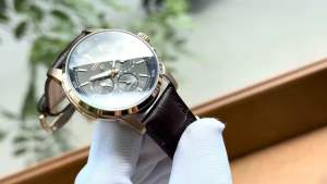 ĐỒNG HỒ NAM CHÍNH HÃNG Citizen BU2013-08E Eco-Drive Black Dial & Leather Chronograph Rose Gold Case For Men