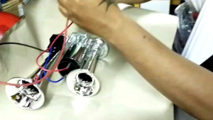 แตนลมมอเตอร์ แตรลมไฟฟ้า ใช่ไฟรถ 12v แบบไม่ต้องใช้ถังลม อุปกรณ์ครบชุดพร้อมติดตั้ง