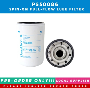 P550086 LUBE FILTER [SPIN-ON FULL-FLOW 1 1/8-16 UN ] [LIMITED STOCK. READY TO SHIP WITHIN 24HRS.] CROSS REFERENCE CATERPILLAR 5W3407N JCB 1132401600 KOMATSU 613615120 LIUGONG SP101847 MITSUBISHI 32G4001100 YUCHAI YJX6135