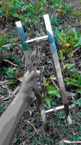 Handle gagang pintu kaca dan kayu baut tembus kotak 2×4 dof glosy panjang 45cm 60cm 80cm 100cm 120cm