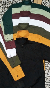 KEMEJA PRIA LENGAN PANJANG UKURAN JUMBO XXL - XXXL