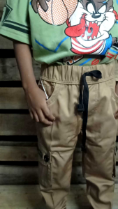 PROMO || 100 dapat 3pcs celana cargo anak 2-7th Kain twill katun union tidak gerah