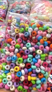 Spacer Donut Candy Color Beads 250G / 500G. Colorful round beads. Suitable for crafting and jewelry making