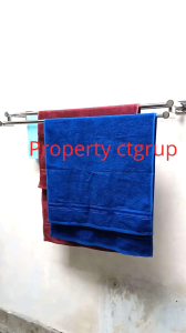 Gantungan Handuk Kamar Mandi Susun Kombinasi 2 baris bahan Stainless Steel