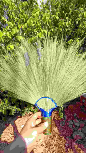 ไม้กวาดดอกหญ้า รุ่น กำตอก ด้ามลาย