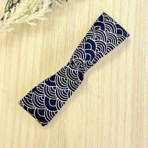 💙New Organic Batik Material Headband in Blue Navy💙