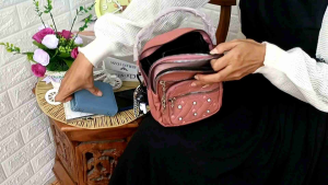 RIZKY BAG COLLECTION - Tas Ransel Mini Multifungsi Bordir Kantong Res Lurus Samping Terlaris