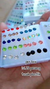 Per Box Isi 20 Pasang Anting Tusuk Pertama Warna-Warni